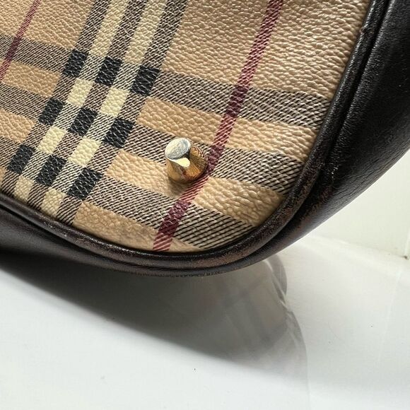 Burberry Haymarket Check Top Handle Bag - Picture 10 of 16